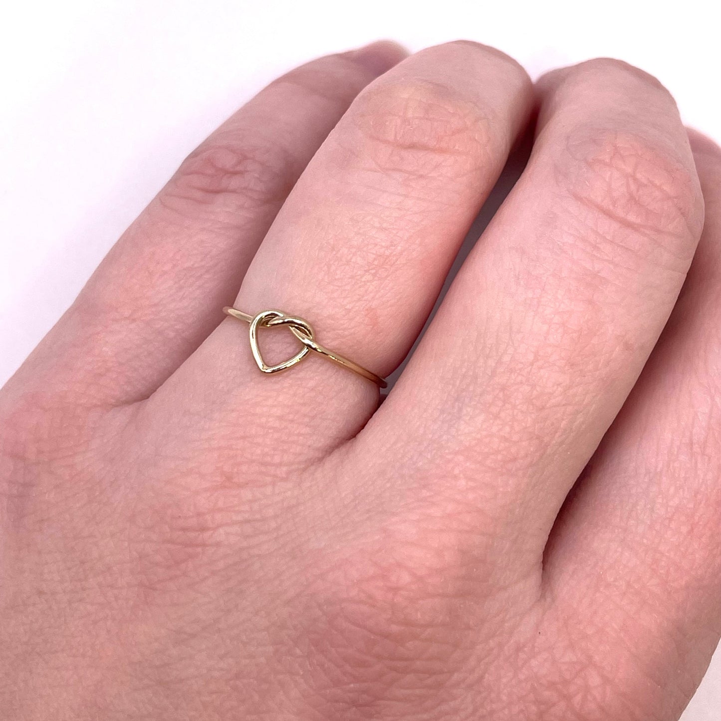 Heart Love Knot Stacking Ring 14k Gold-Filled