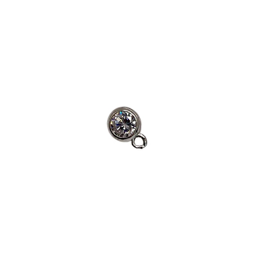 Sterling Silver AAA Cubic Zirconia Charm