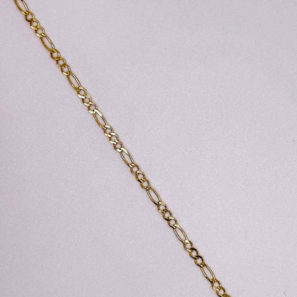 Chain 10k Solid Gold 3+1 Figaro Chain by the Inch forEVER Permanent Jewelry Supplies