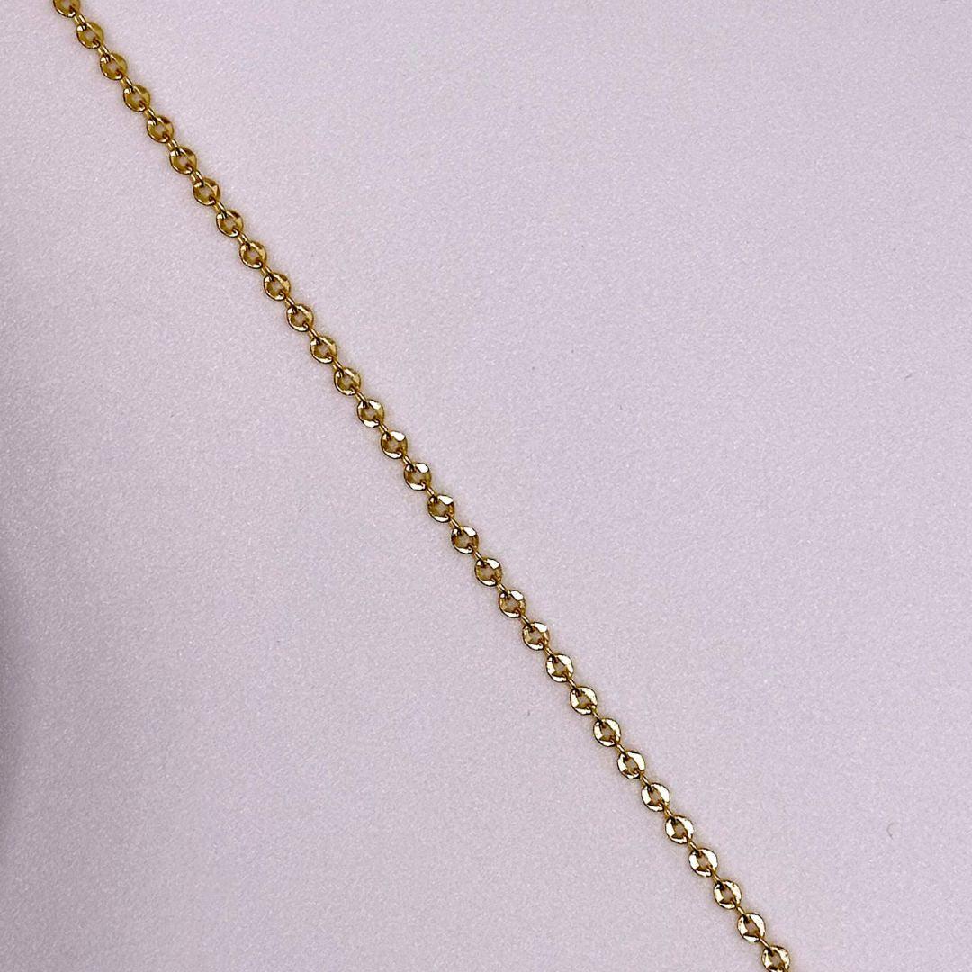 10k Solid Gold Diamond Cut Cable Chain - 2.5m BULK SAVINGS