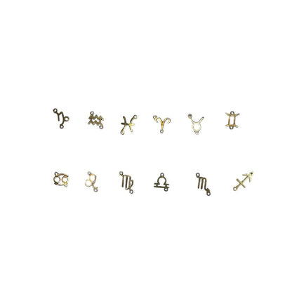 Connector 10k Solid Gold Zodiac Sign Connectors forEVER Permanent Jewelry Supplies