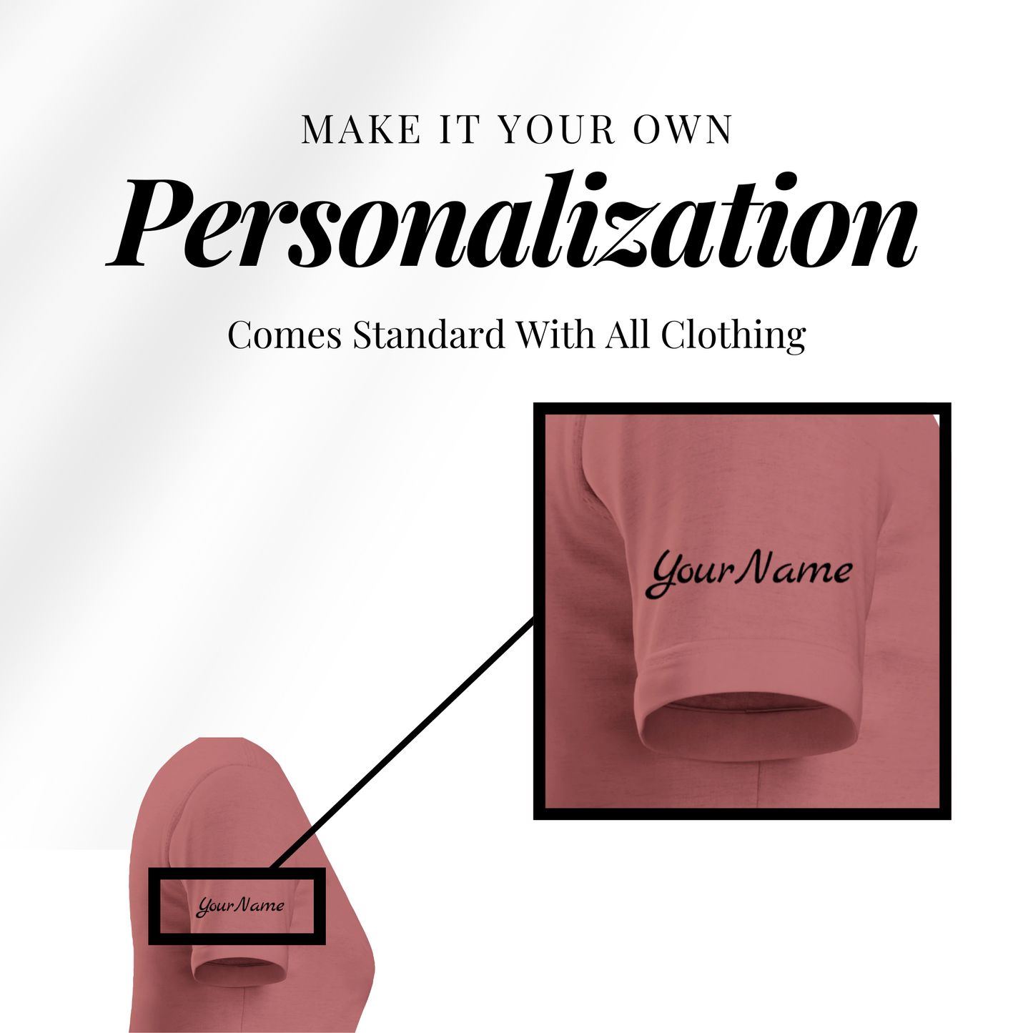 Premium Personalizable Womens Crewneck T-shirt | Permanent Jewelry Info