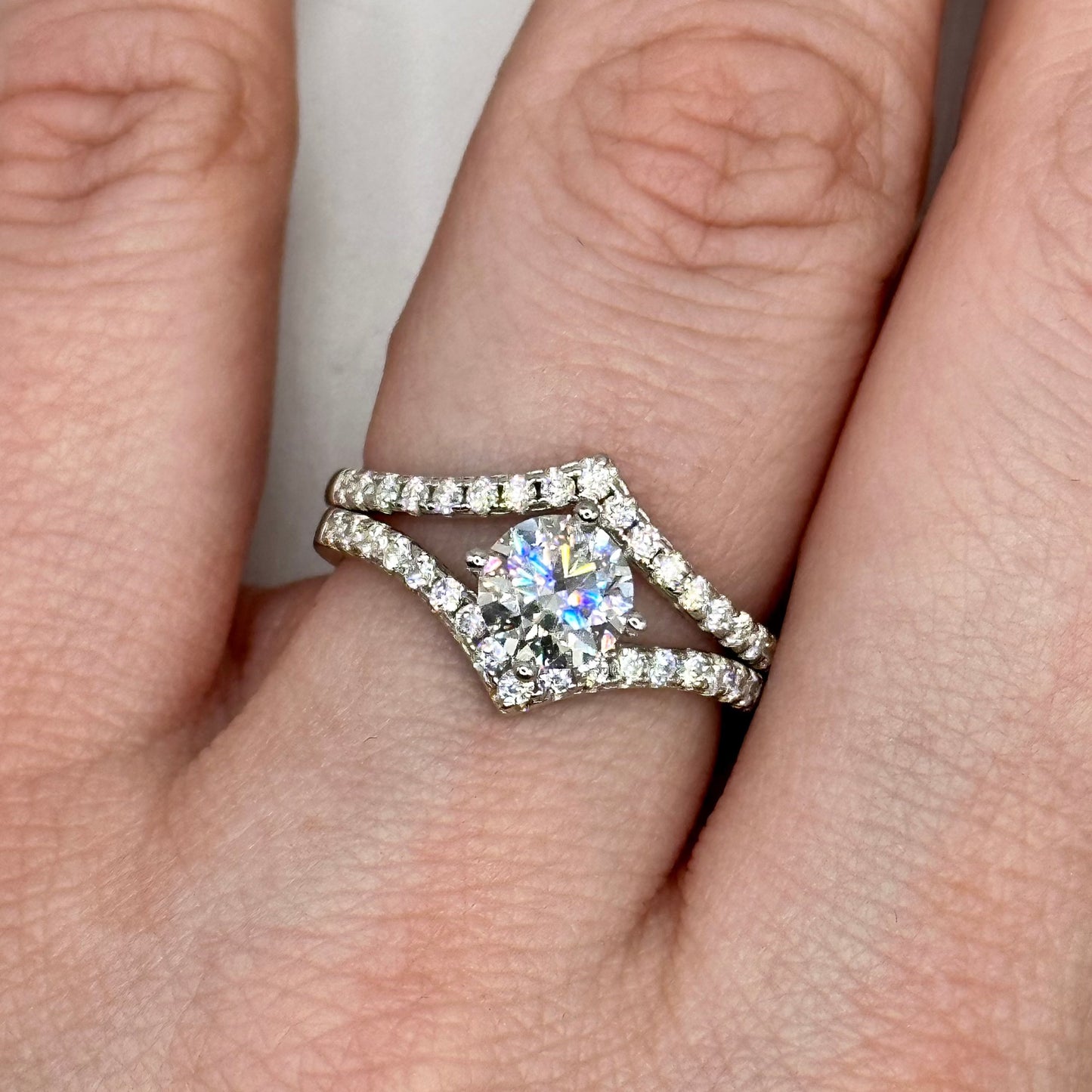 'Olivia' Moissanite Engagement Ring