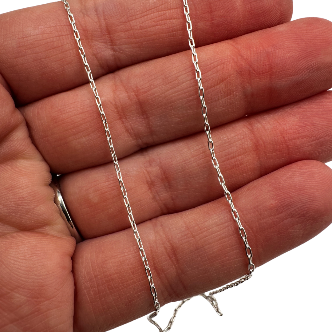 Sterling Silver Chain Sterling Silver Drawn Diamond Cut Cable Chain by the Meter forEVER Permanent Jewelry Supplies