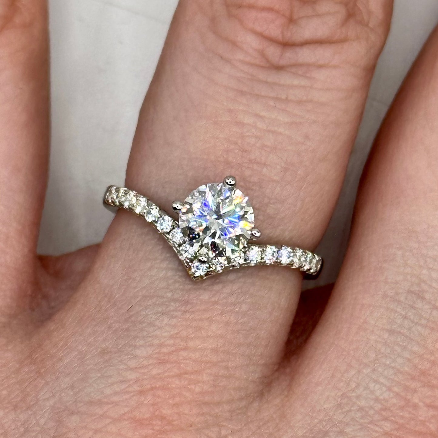 'Olivia' Moissanite Engagement Ring