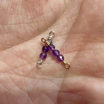 Handmade Amethyst Connectors on hand