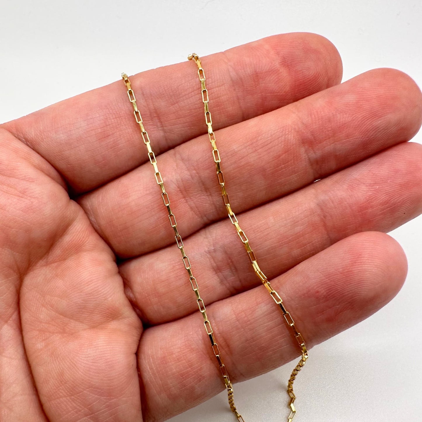 14k Gold Filled Elongated Box Chain by the Meter