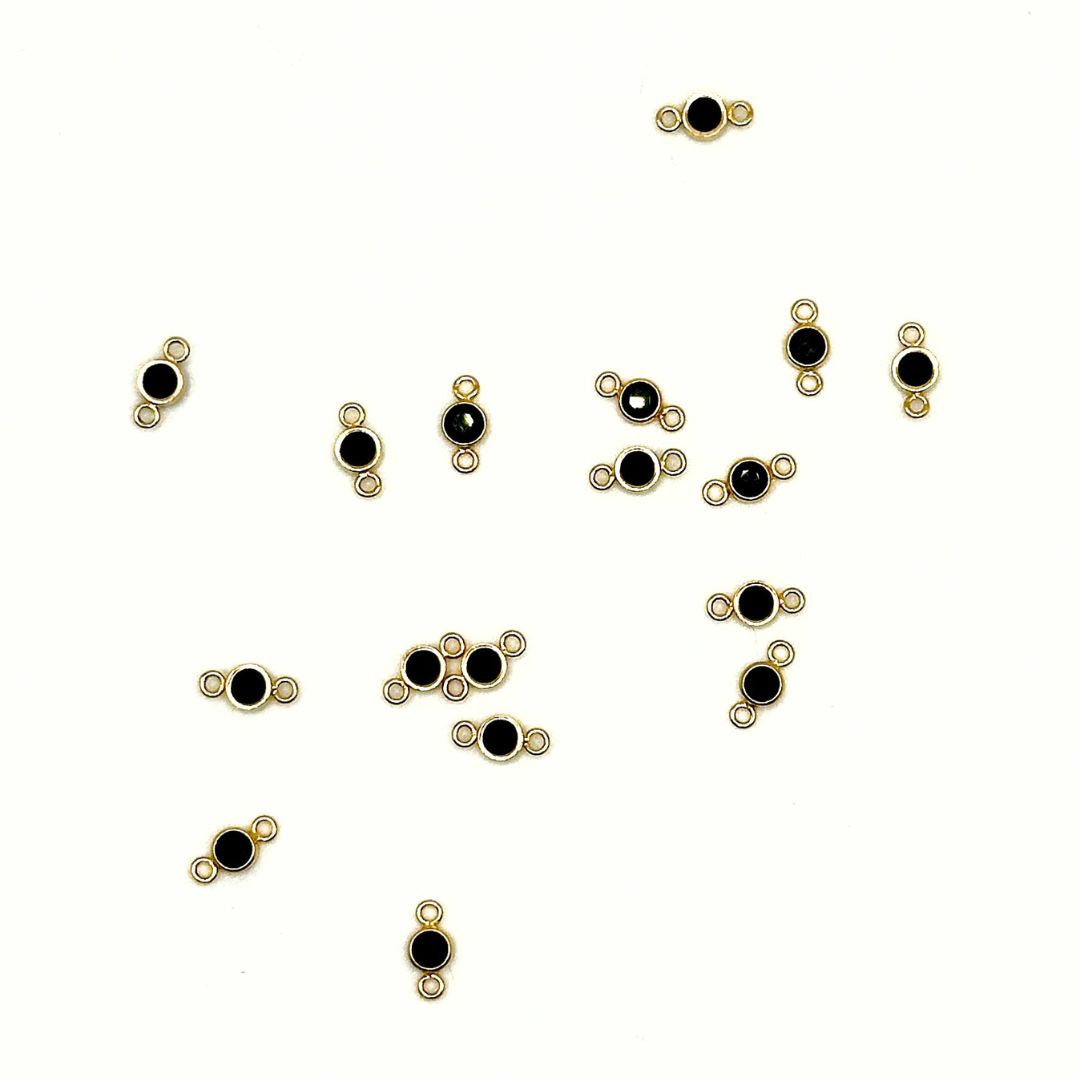 Gold Filled 3mm AAA Cubic Zirconia Birthstone Connectors