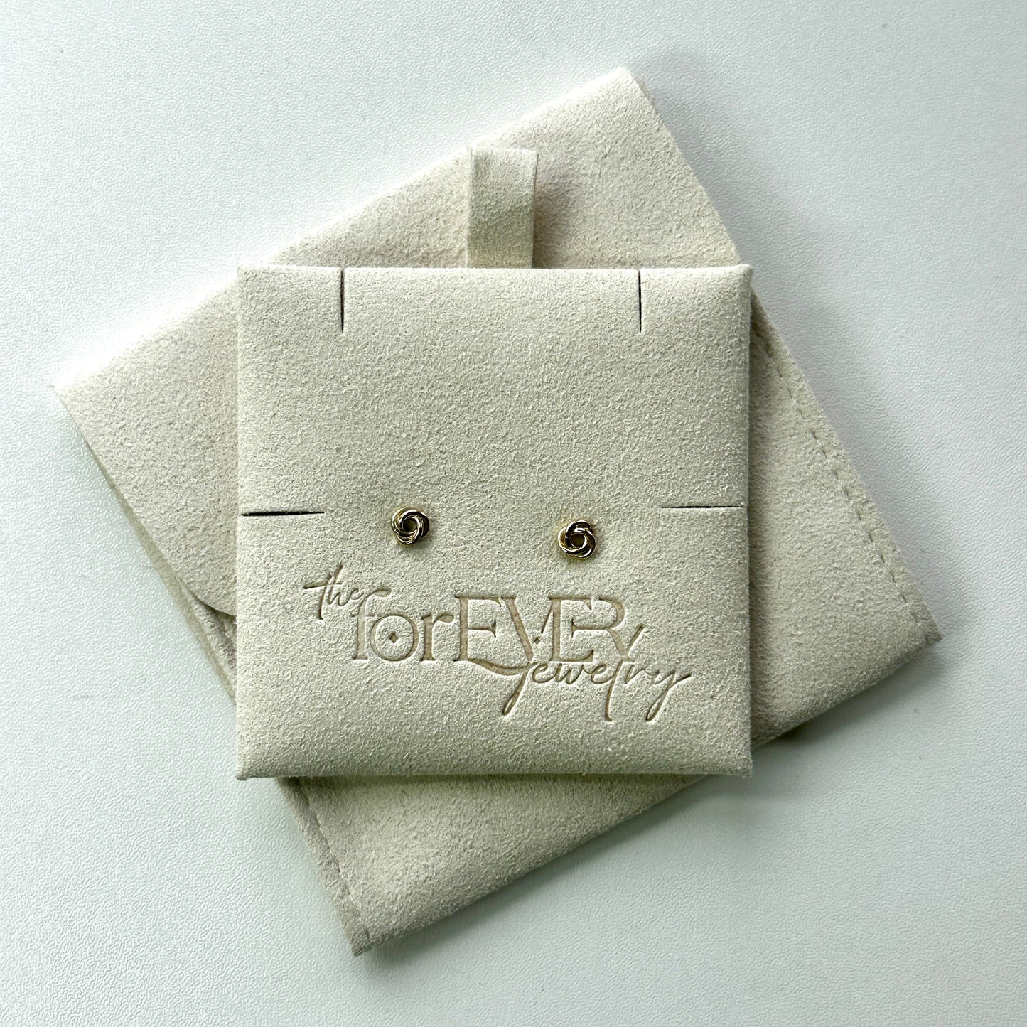 Gold Knot Stud Earrings