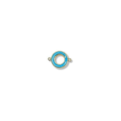 Blue Connector Circle with Enamel forEVER Permanent Jewelry Supplies