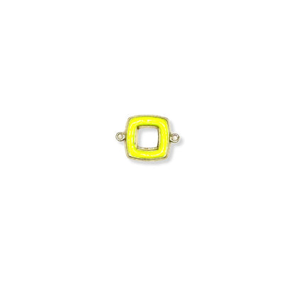 Neon Yellow Connector Enamel Square forEVER Permanent Jewelry Supplies