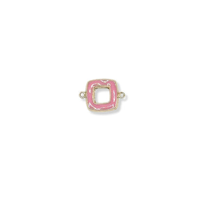 Light Pink Connector Enamel Square forEVER Permanent Jewelry Supplies