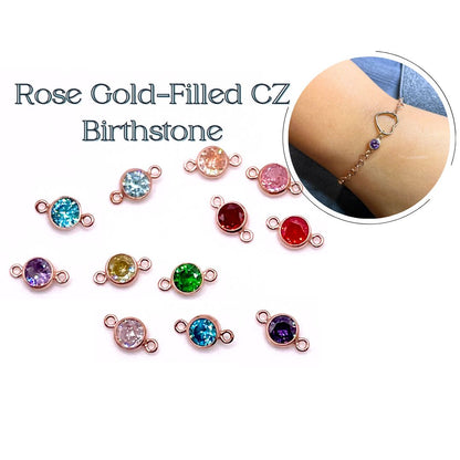 Connector AAA Cubic Zirconia Birthstone Connector Packs forEVER Permanent Jewelry Supplies