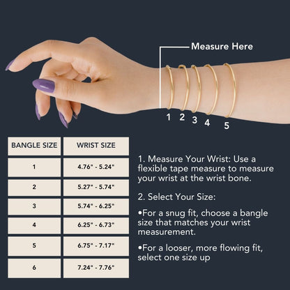 Permanent Bangle Size Chart