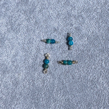 Premium Handmade Apatite Connectors, ideal for permanent jewelry creations.