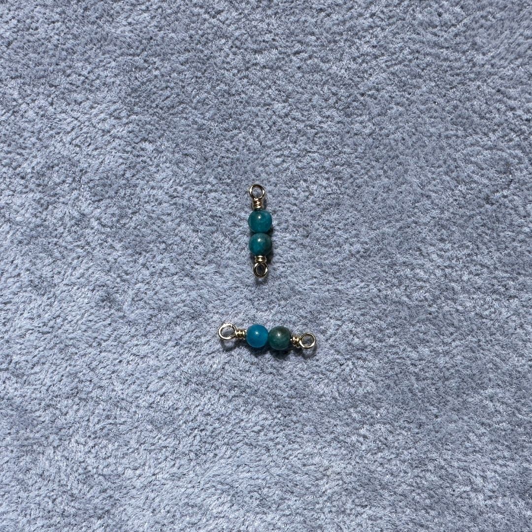 Premium Handmade Apatite Connectors, ideal for permanent jewelry creations.