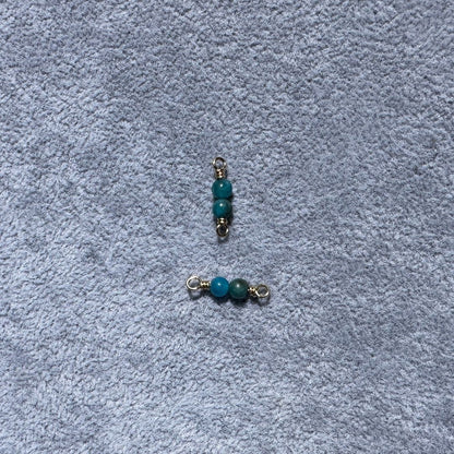 Premium Handmade Apatite Connectors, ideal for permanent jewelry creations.