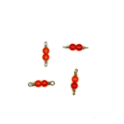 Premium Handmade Papaya Jade Connectors, ideal for permanent jewelry creations.