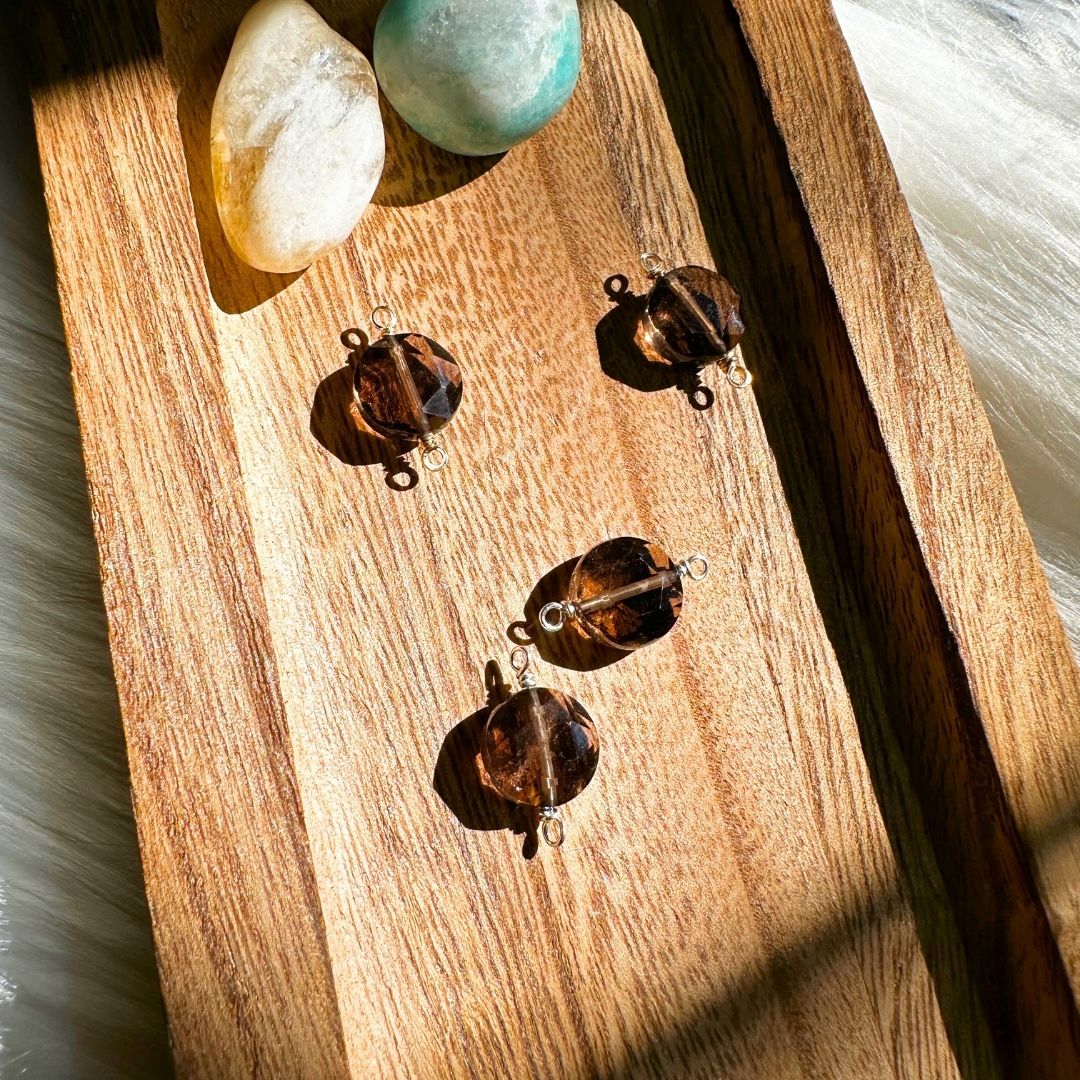 Premium Handmade Smoky Quartz Connectors: the perfect addition to your permanent jewelry offerings.