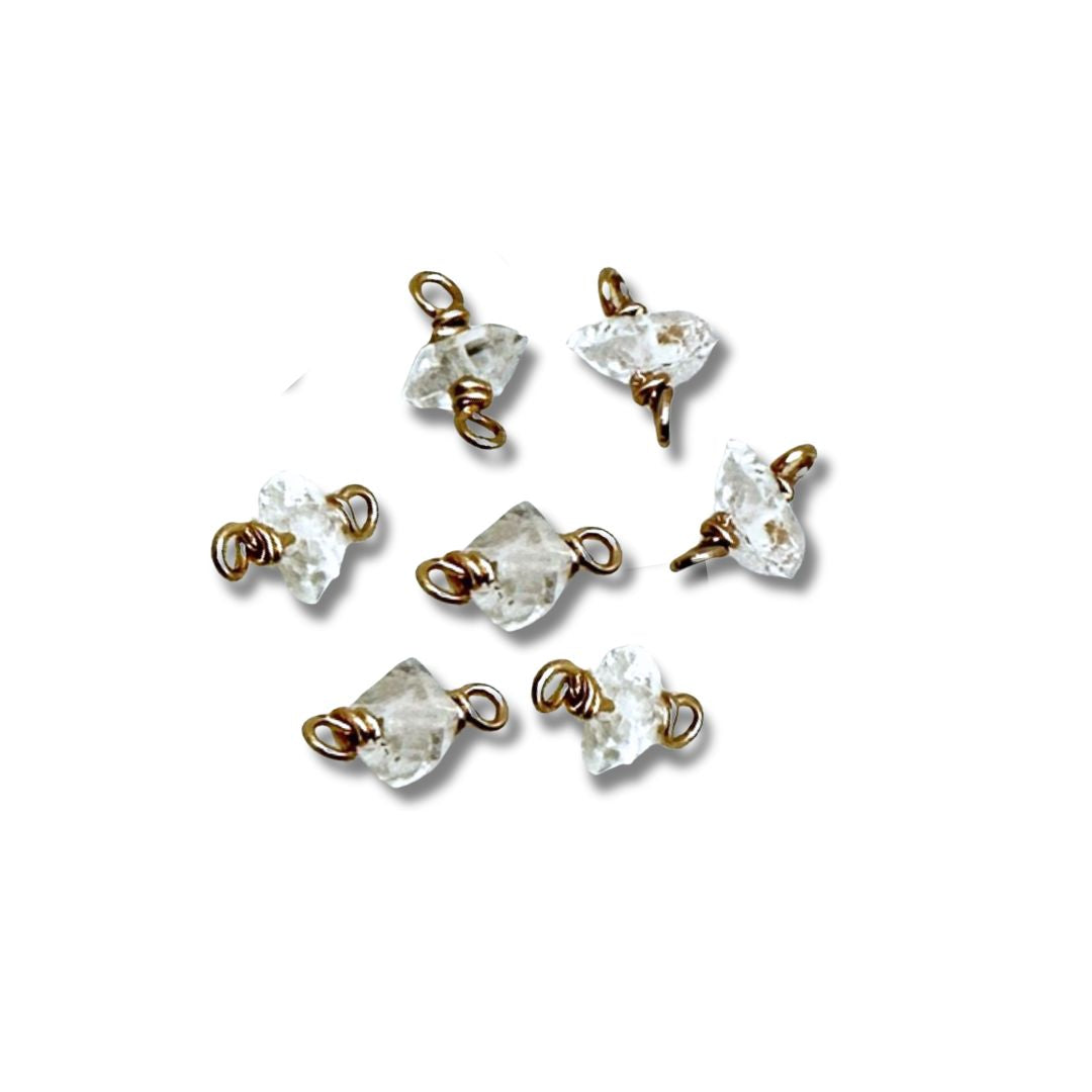 Connectors Genuine AAA Herkimer Diamond Handmade Connectors forEVER Permanent Jewelry Supplies