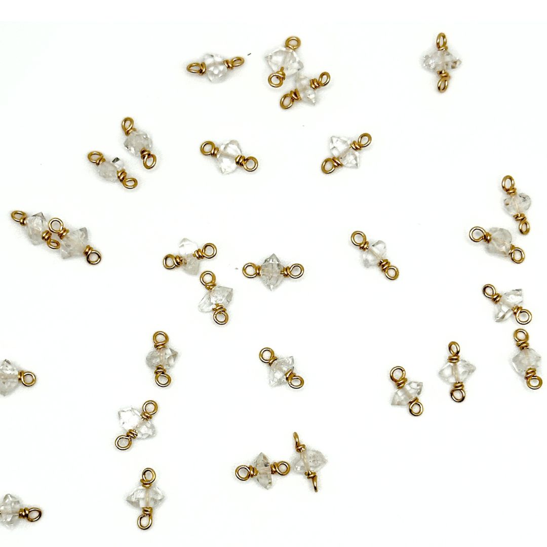 Connectors Genuine AAA Herkimer Diamond Handmade Connectors forEVER Permanent Jewelry Supplies