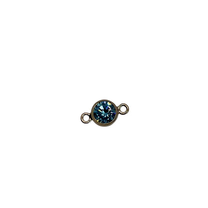 Gold Filled 4mm AAA Cubic Zirconia Birthstone Connectors