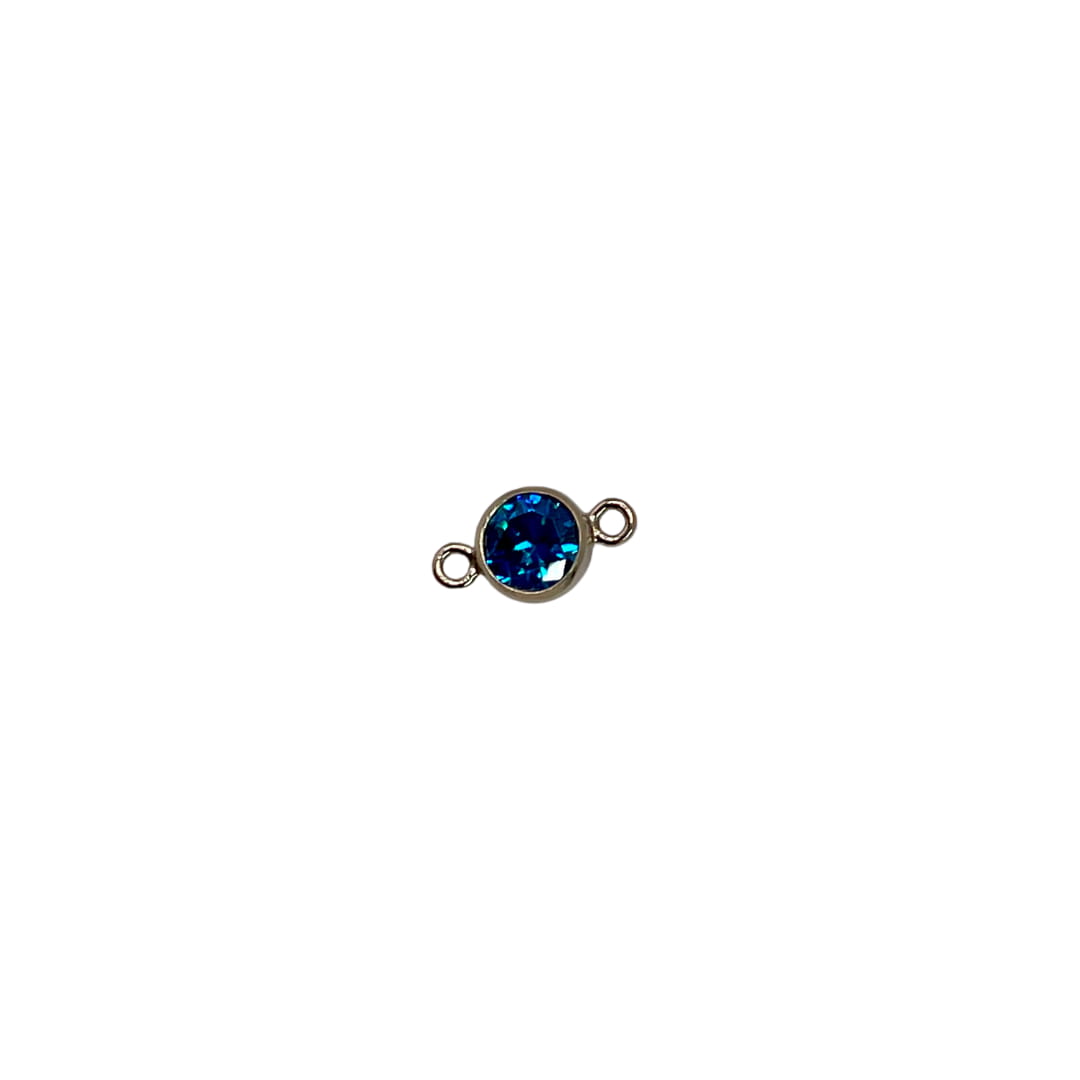 Gold Filled 3mm AAA Cubic Zirconia Birthstone Connector Packs