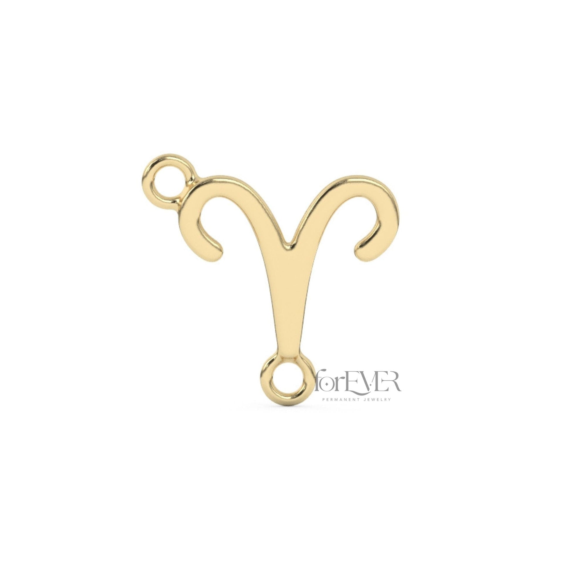 Aries Connector 10k Solid Gold Zodiac Sign Connectors forEVER Permanent Jewelry Supplies