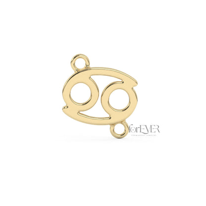 Cancer Connector 10k Solid Gold Zodiac Sign Connectors forEVER Permanent Jewelry Supplies