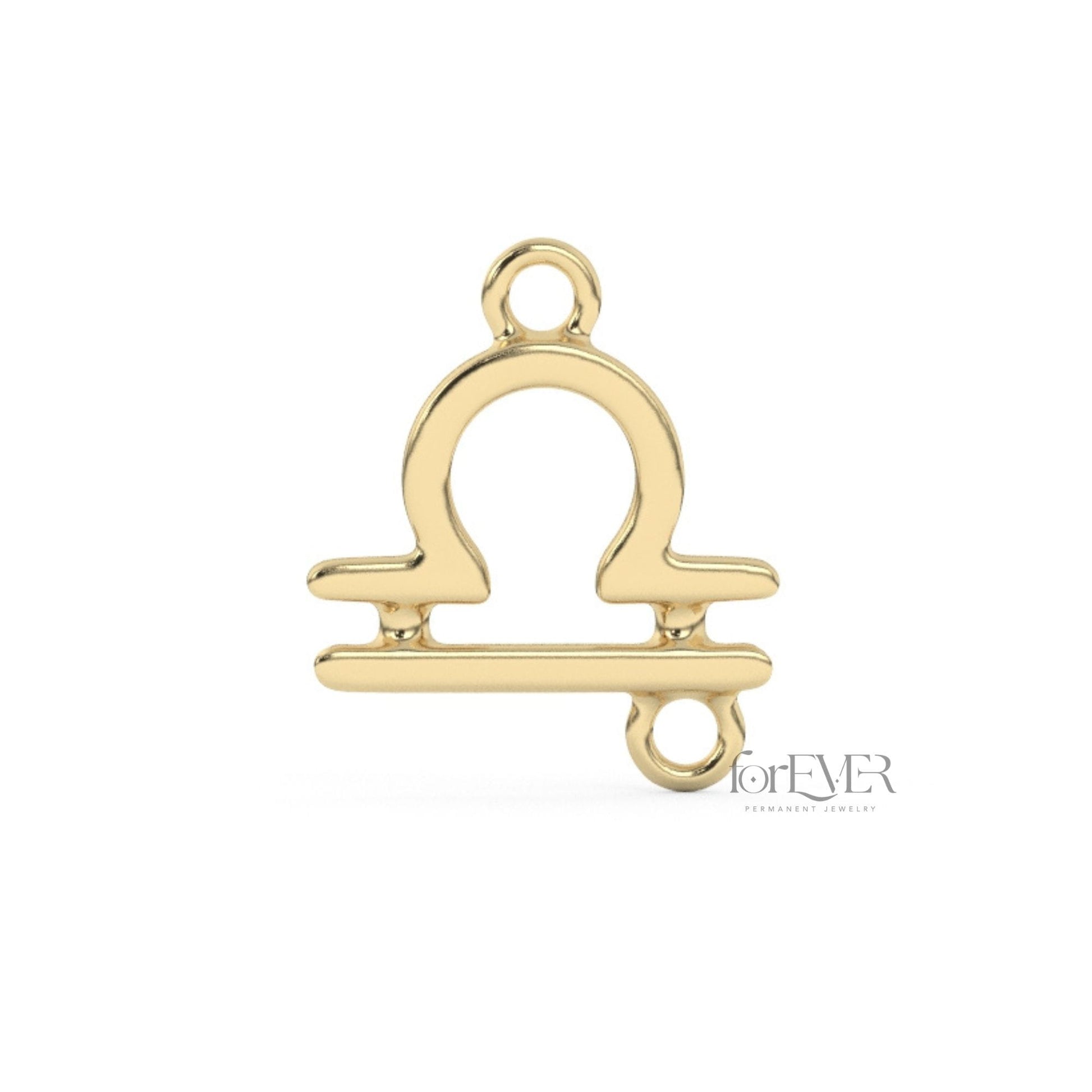 Libra Connector 10k Solid Gold Zodiac Sign Connectors forEVER Permanent Jewelry Supplies