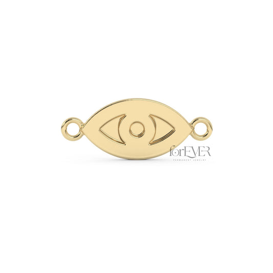 10k Solid Gold Evil Eye Charm