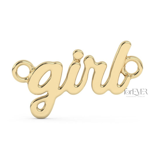 10k Solid Gold Girl Word Connector