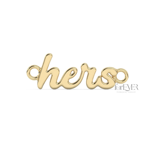 10k Solid Gold "Hers" Connector