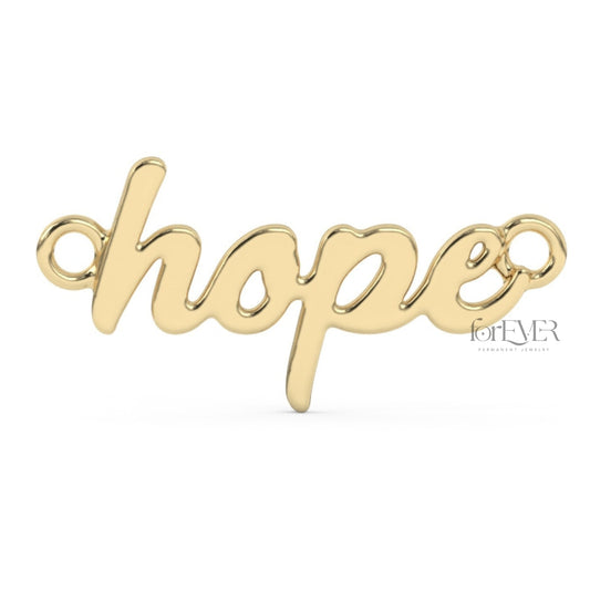 10k Solid Gold Hope Connector