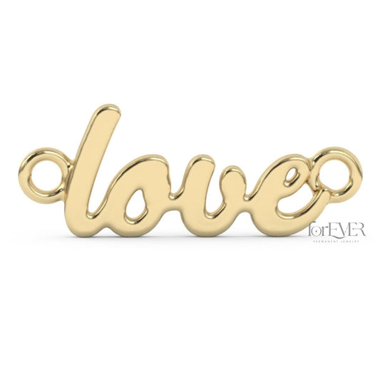 10k Solid Gold Love Connector