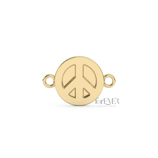 10k Solid Gold Peace Connector