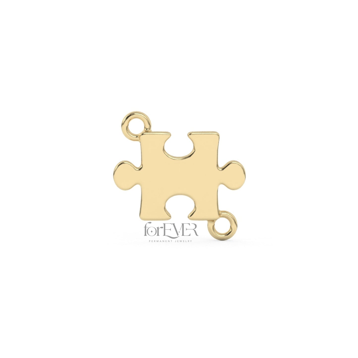 10k Solid Gold Puzzle Piece Charm