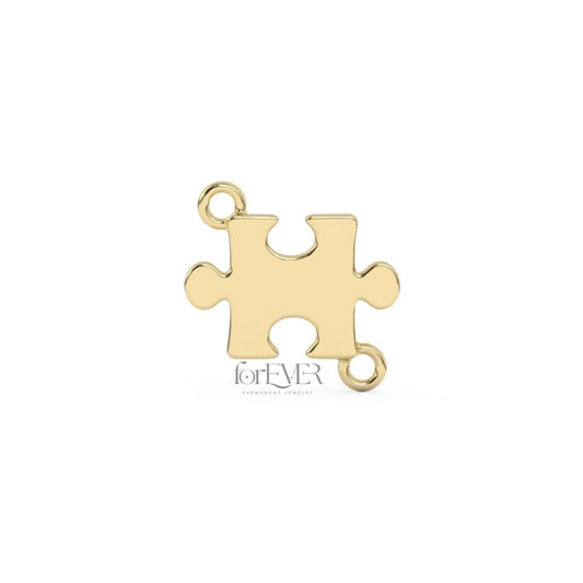 10k Solid Gold Puzzle Piece Charm