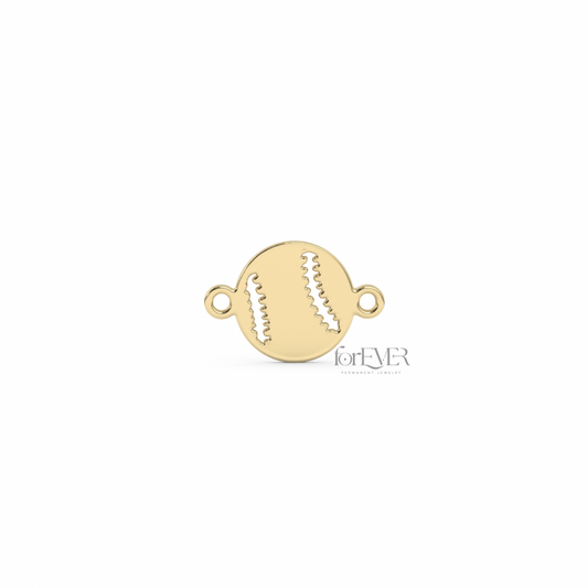 10k Solid Gold Baseball Connector