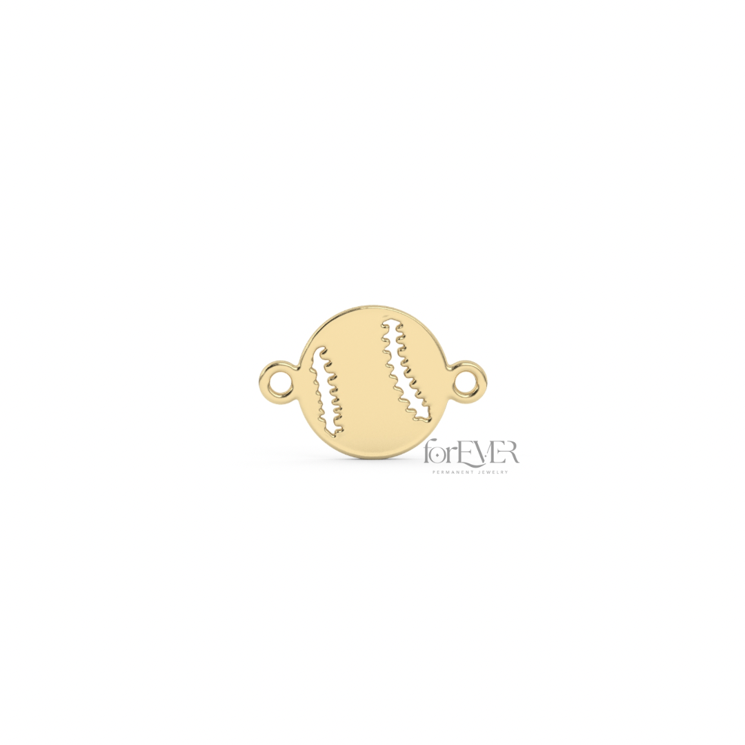 Default Title Connector 10k Solid Gold Baseball Connector forEVER Permanent Jewelry Supplies