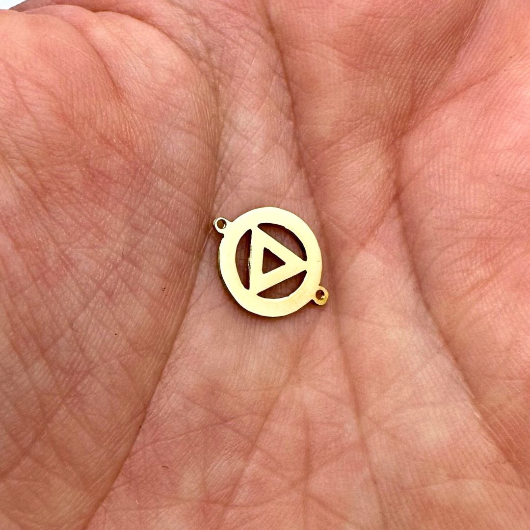 10k Solid Gold Sobriety Connector