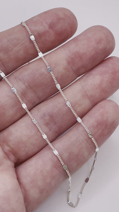 925 Sterling Silver Spacer Chain by the Meter